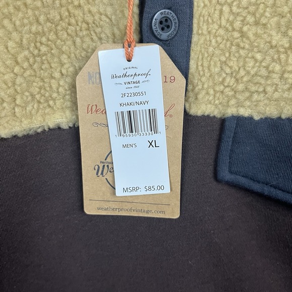 Weatherproof Vintage Mens Knit and Sherpa Pullover XL Outdoors Skiing Hiking - Picture 4 of 10